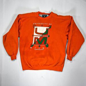 Vintage University of Miami Crewneck Sweatshirt - XL